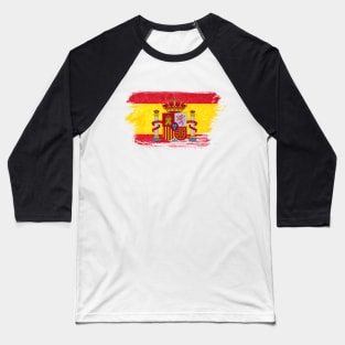 Spain flag - grunge brick stone Baseball T-Shirt